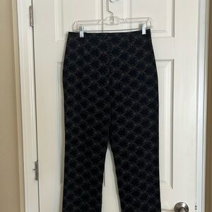 Two pair Harold’s embroidered pants. Black/gray and chocolate brown/cream size 8